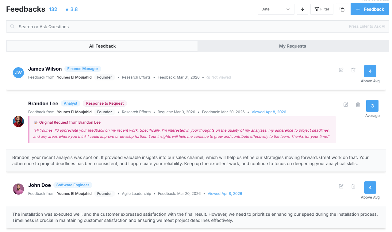 EvalFlow feedback dashboard